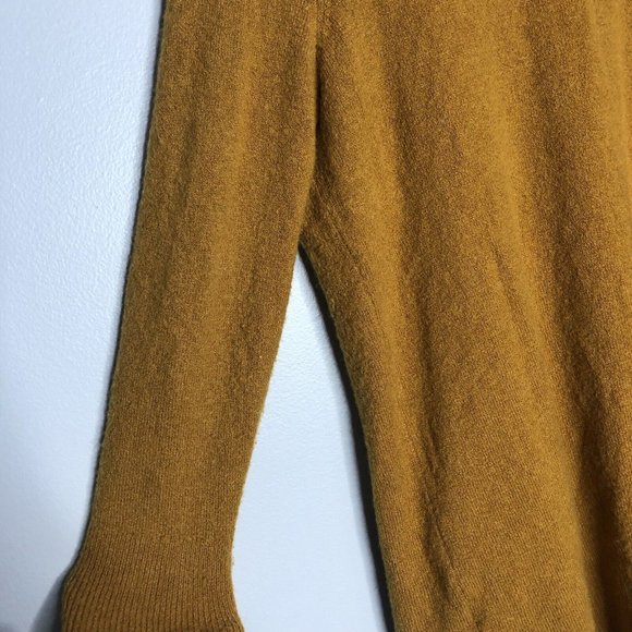 Madewell Womens Mustard Yellow Cardigan S Wool Blended Open Front Sweater Jacket - Picture 5 of 6